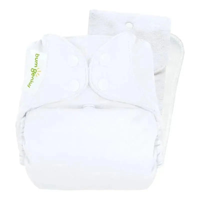 bumGenius - Original One-Size Pocket-Style Cloth Diaper 5.0, White Image 1