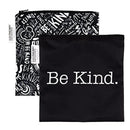 Bumkins 2Pk Reusable Sandwich & Snack Bags, Be Kind Image 1