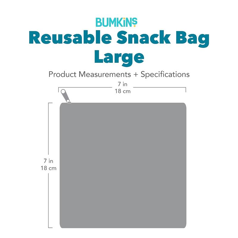 Bumkins 2Pk Reusable Sandwich & Snack Bags, Be Kind Image 5