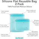 Bumkins - 2Pk Silicone Flat Reusable Bag, Blue Image 5
