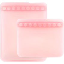 Bumkins - 2Pk Silicone Flat Reusable Bag, Pink Image 1