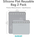 Bumkins - 2Pk Silicone Flat Reusable Bag, Pink Image 5