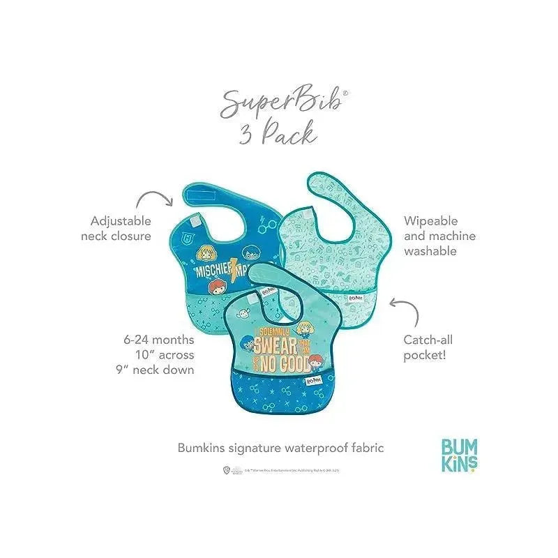 Bumkins - 3Pk Harry Potter Mischief Managed Superbib Image 4