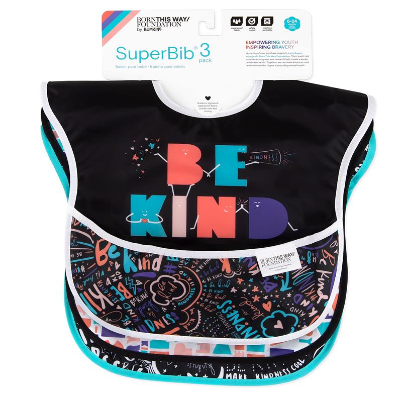 Bumkins 3Pk SuperBib Baby & Toddler for, Be Kind Image 6