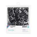 Bumkins Baby Splat Mat for Under High Chair, Born This Way Be Kind Black Image 6