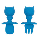 Bumkins Baby Utensils Set, Chewtensils Silicone Spoons for Dipping, Batman Blue Image 1