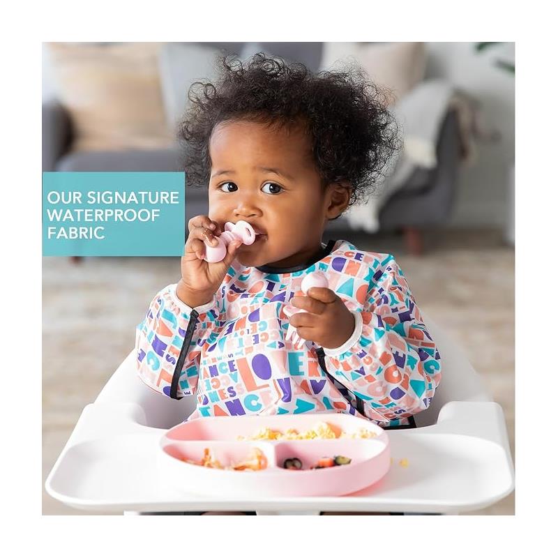 Bumkins Born This Way Foundation Sleeved Bib, Elements Of Kindness Image 4