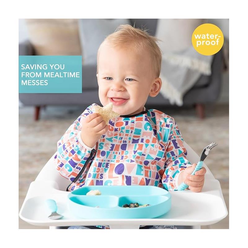 Bumkins Born This Way Foundation Sleeved Bib, Elements Of Kindness Image 5