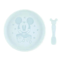 Bumkins - Disney Baby and Toddler Silicone Plate and Spoon Set, 6 Months Up, Mickey Mouse Image 1