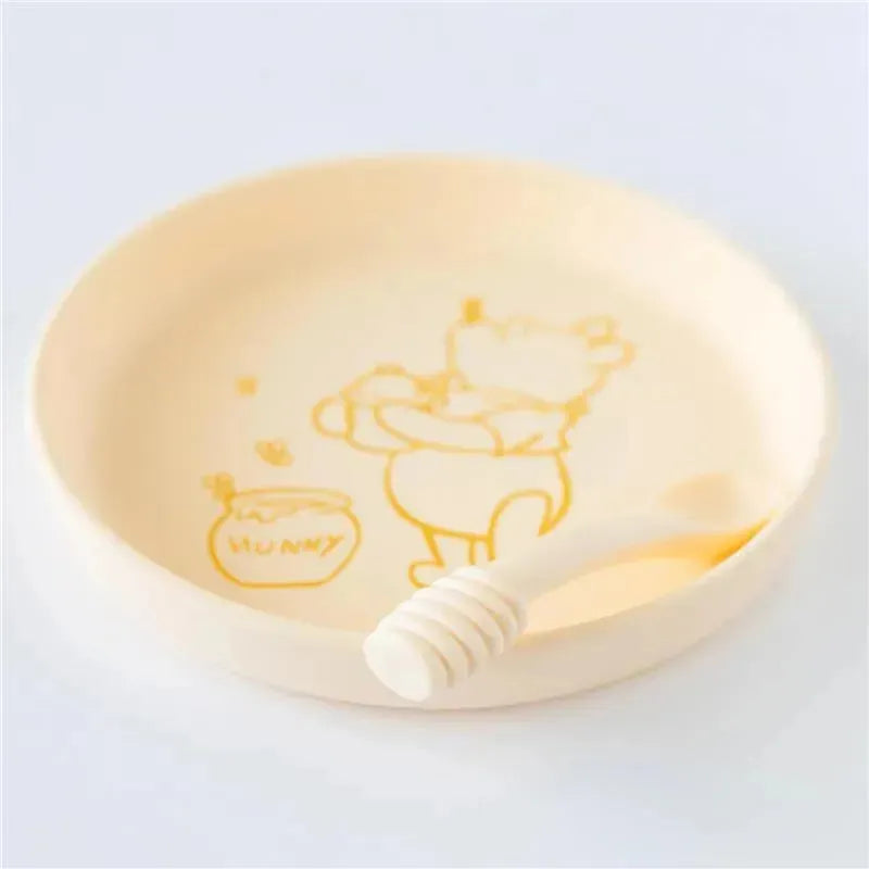 Bumkins - Disney Baby and Toddler Silicone Plate and Spoon Set, 6 Months Up, Winnie The Pooh Image 3