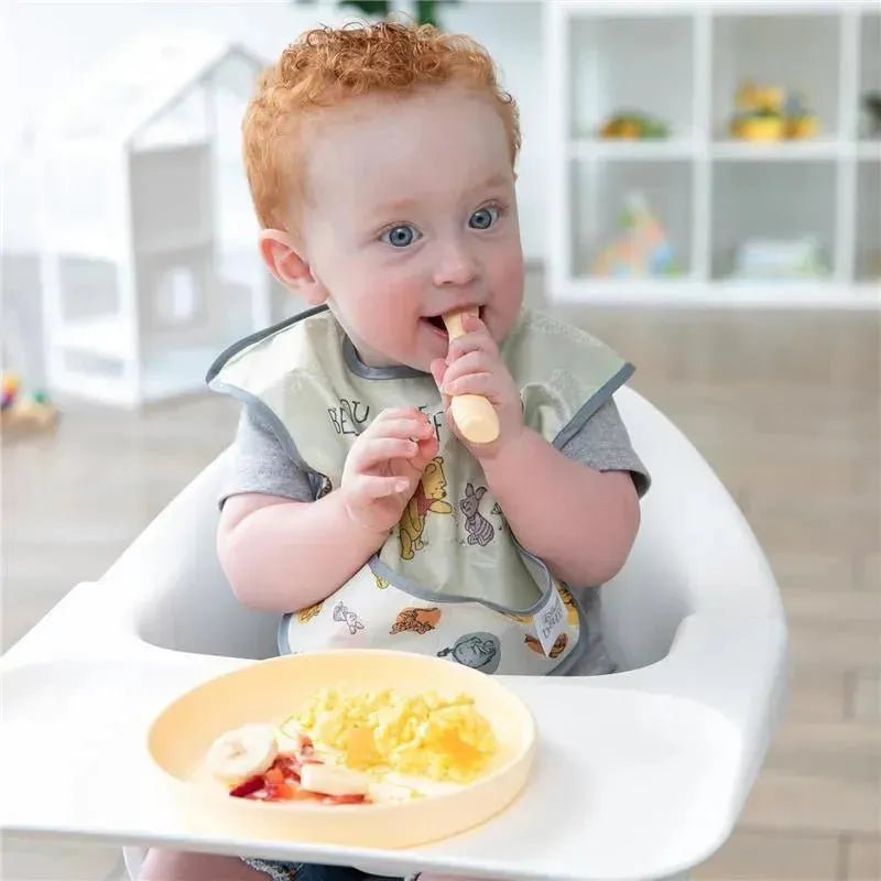 Bumkins - Disney Baby and Toddler Silicone Plate and Spoon Set, 6 Months Up, Winnie The Pooh Image 5