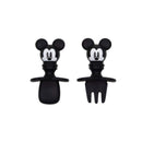 Bumkins Disney Mickey Mouse Silicone Toddler Chewtensils in Black  Image 1