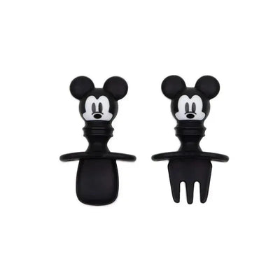Bumkins Disney Mickey Mouse Silicone Toddler Chewtensils in Black Image 1