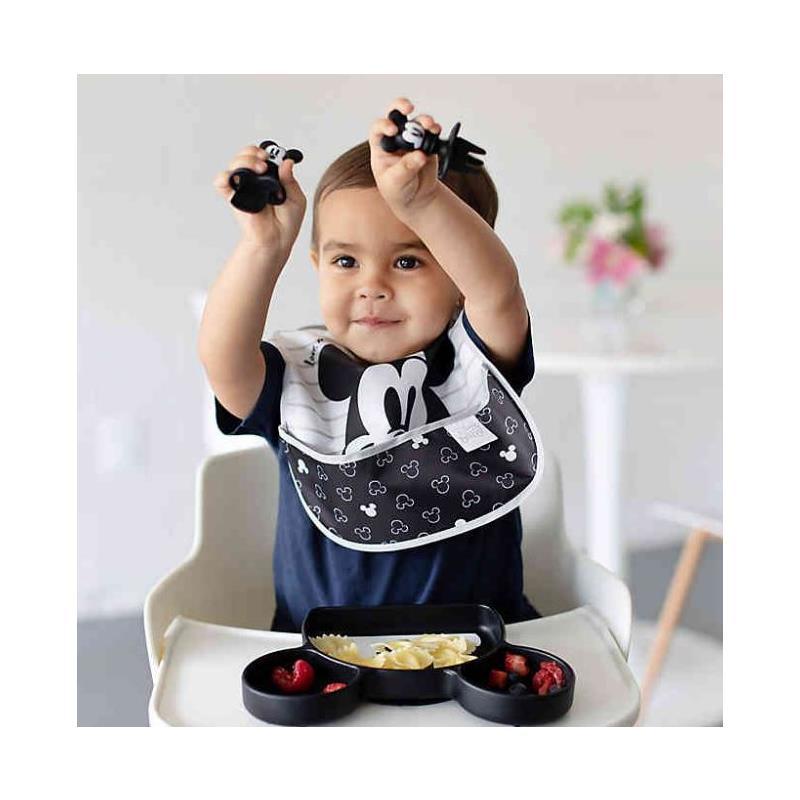 Bumkins Disney Mickey Mouse Silicone Toddler Chewtensils in Black  Image 4
