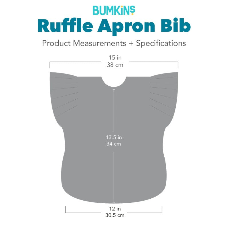 Bumkins Disney Princess Ruffle Apron Bib - Belle Image 8
