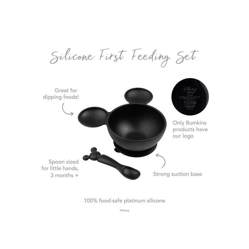 Bumkins- Disney Silicone First Feeding Set - Black Image 3