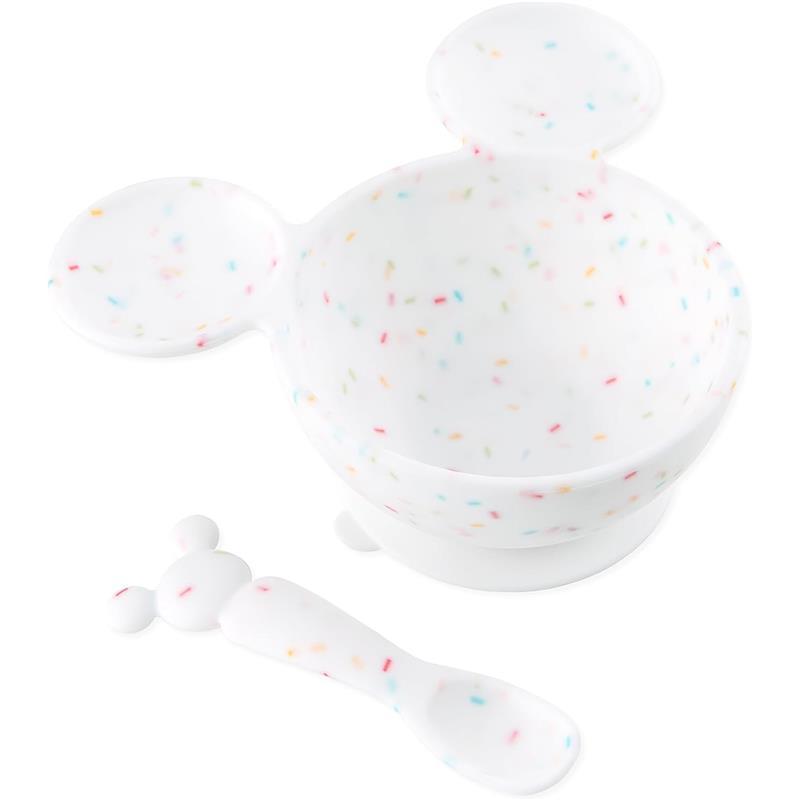 Bumkins - Mickey Mouse Vanilla Sprinkle Silicone First Feeding Set Image 1