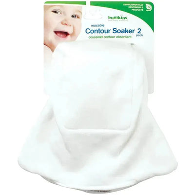 Bumkins Reusable Contour Soakers, White Image 1