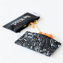 Bumkins Reusable Snack Bags, for Kids School Lunch and for Adults Portion, Washable Fabric, Waterproof Cloth Zip Bag, Supplies Travel Pouch, Food-S Image 2