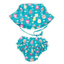 Bumkins Reusable Swim Diaper and Hat, UPF +50, Mermaids.