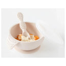 Bumkins Silicone First Feeding Set with Lid and Spoon - Sand Image 4