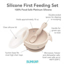 Bumkins Silicone First Feeding Set with Lid and Spoon - Sand Image 5