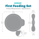 Bumkins Silicone First Feeding Set with Lid and Spoon - Sand Image 8