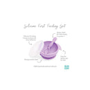 Bumkins Silicone First Feeding Set with Lid & Spoon, Lavander Image 7