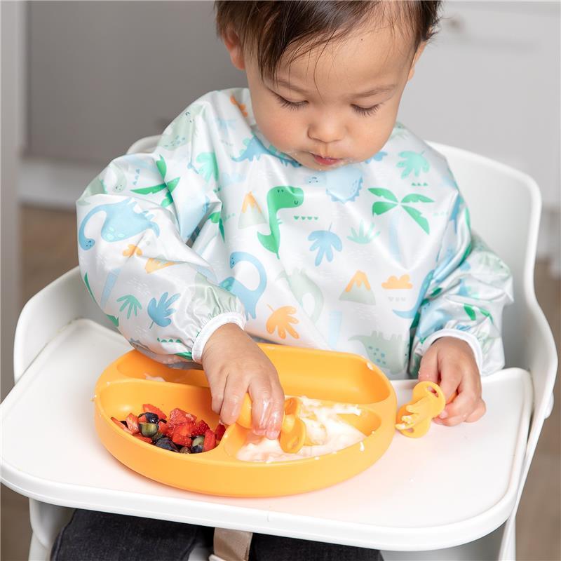 Bumkins - Silicone Grip Dish - Baby plate - Tangerine Image 8