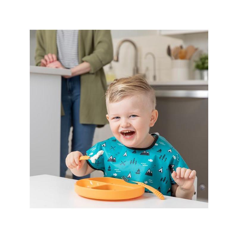 Bumkins - Silicone Grip Dish - Baby plate - Tangerine Image 9