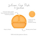 Bumkins - Silicone Grip Dish - Baby plate - Tangerine Image 3