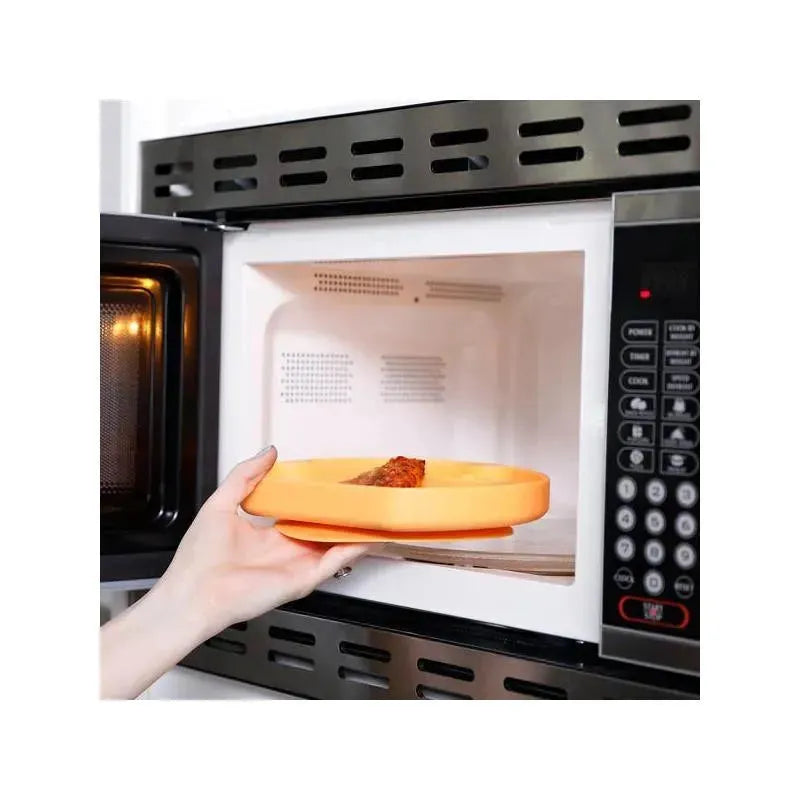 Bumkins - Silicone Grip Dish - Baby plate - Tangerine Image 4