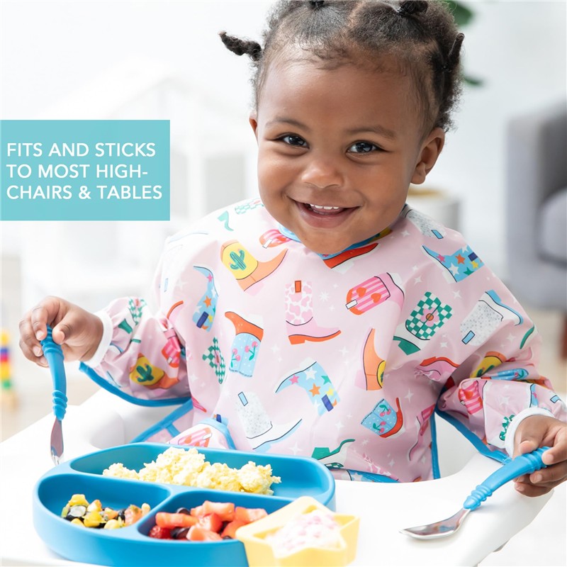 Bumkins Silicone Grip Dish - Dark Blue Image 3