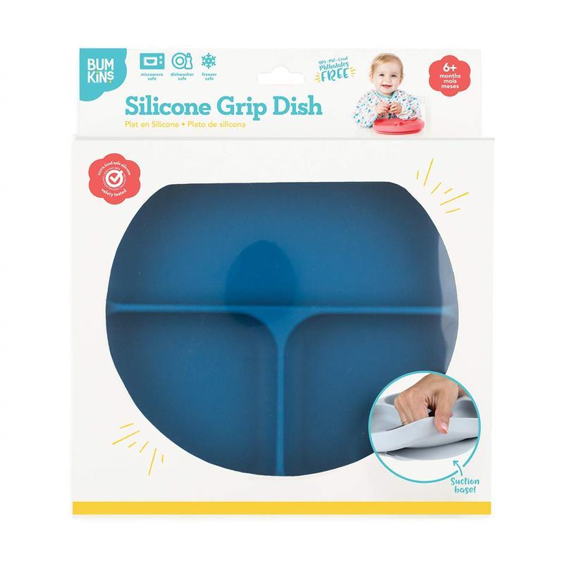 Bumkins Silicone Grip Dish - Dark Blue Image 3