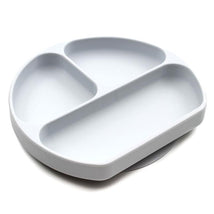 Bumkins Silicone Grip Dish, Gray Image 1