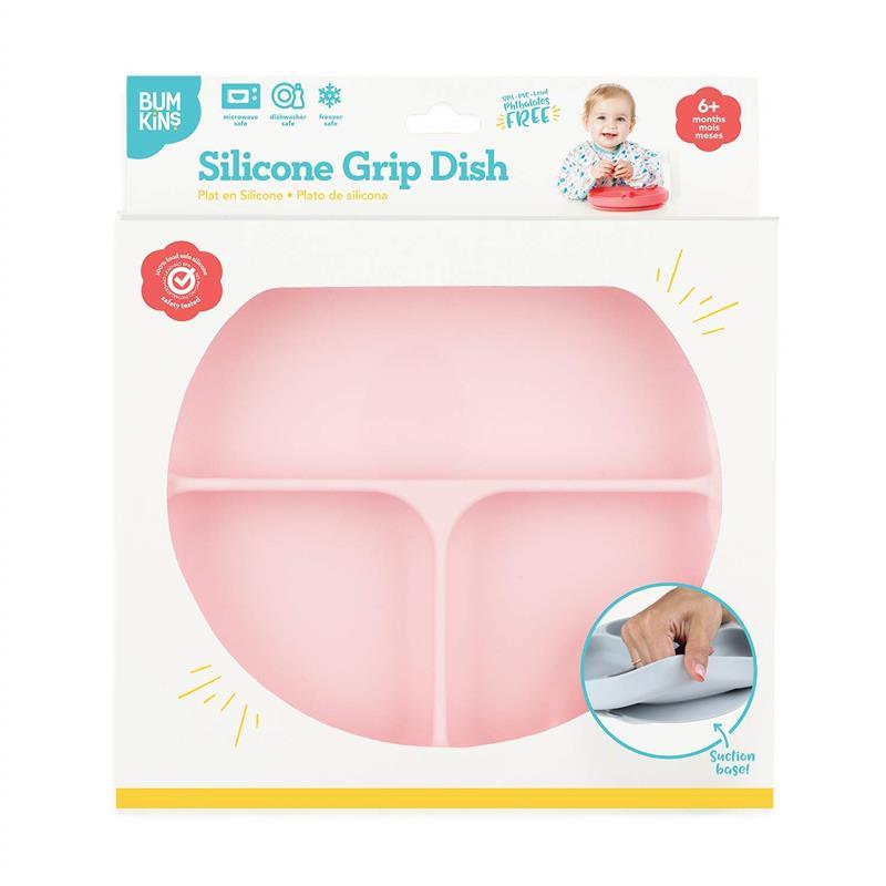 Bumkins Silicone Grip Dish - Pink Image 4