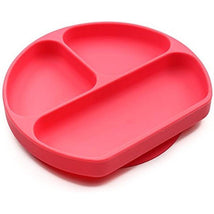 Bumkins Silicone Grip Dish, Red Image 1
