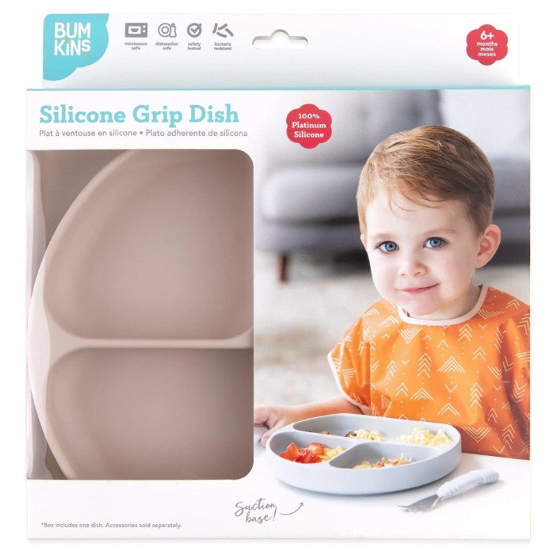 Bumkins Silicone Grip Dish - Sand Image 9