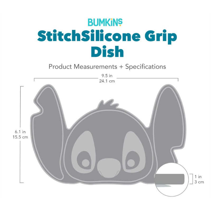 Bumkins Silicone Grip Dish - Stitch Image 7