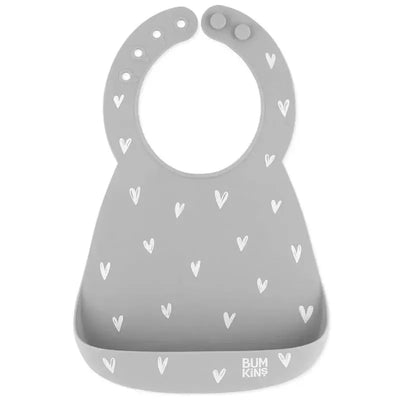 Bumkins - Silicone Molded Bib, Hearts Image 1