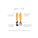 Bumkins - Spoon + Fork baby utensils - Tangerine Image 3