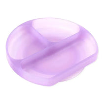 Bumkins - Toddler and Baby Suction Plate, Silicone Divided Grip Dish, Purple Jelly Image 1