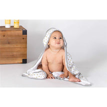 Burt's Bees - 2 Pk Infant Ply Hooded Towels 100% Organic Cotton, Cloud Image 2