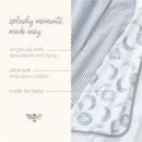Burts Bees 2Pk Hello Moon Organic Knit Terry Towels Set