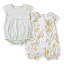 Burts Bees 2Pk Tulip Field Bubble Romper Set Image 1
