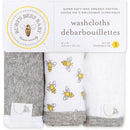 Burts Bees - 3Pk Honey Bee Baby Washcloths, Cloud Image 5