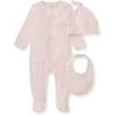 Burts Bees - 3Pk Jumpsuit, Hat & Bib Set, Ranunculus Image 1