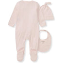 Burts Bees - 3Pk Jumpsuit, Hat & Bib Set, Ranunculus Image 2