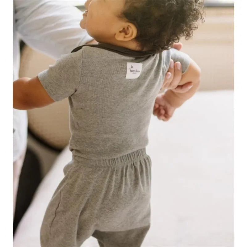 Burts Bees - 3Pk Organic Cotton Baby Harem Pants, Ash Image 3