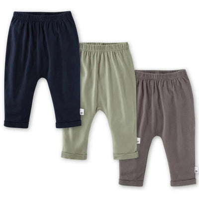 Burts Bees - 3Pk Organic Cotton Baby Harem Pants, Midnight Image 1